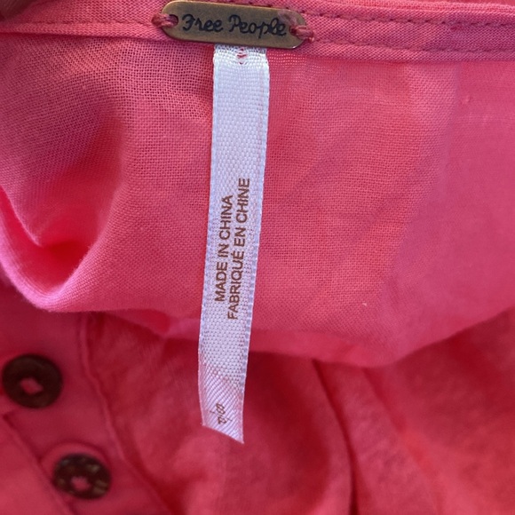 Free People Highland Linen blend short sleeve top size small nwot - Picture 5 of 8